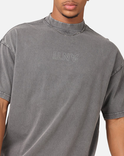 The Anti Order Anti XY Mock Neck T-Shirt Washed Charcoal