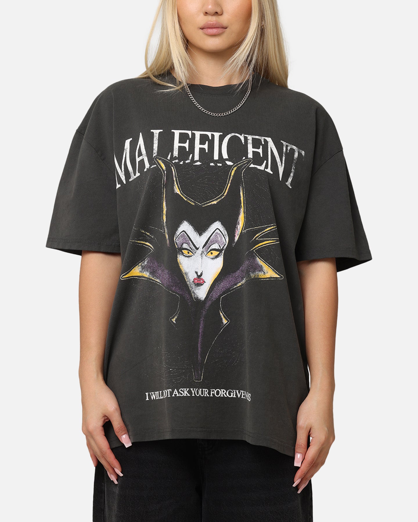 American Thrift Disney Maleficent Heavyweight T-Shirt Black Wash