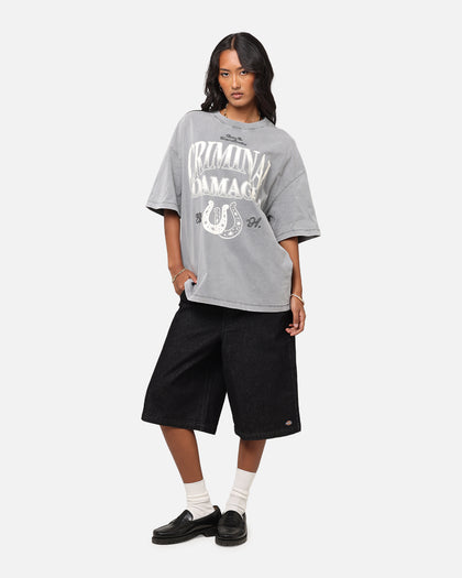 Criminal Damage Horseshoe T-Shirt Washed Black