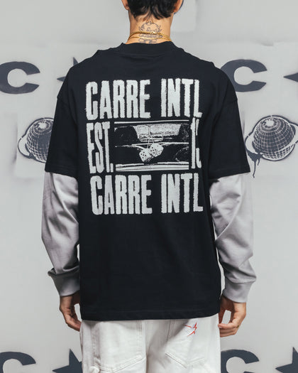 Carre Rear Vision Long Sleeve T-Shirt Black/White
