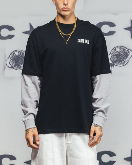 Carre Rear Vision Long Sleeve T-Shirt Black/White