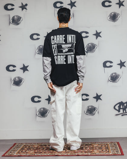 Carre Rear Vision Long Sleeve T-Shirt Black/White