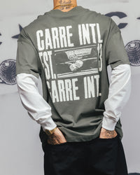 Carre Rear Vision Long Sleeve T-Shirt Green/White
