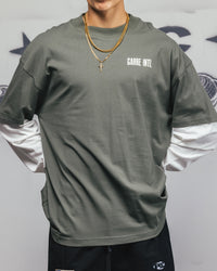 Carre Rear Vision Long Sleeve T-Shirt Green/White