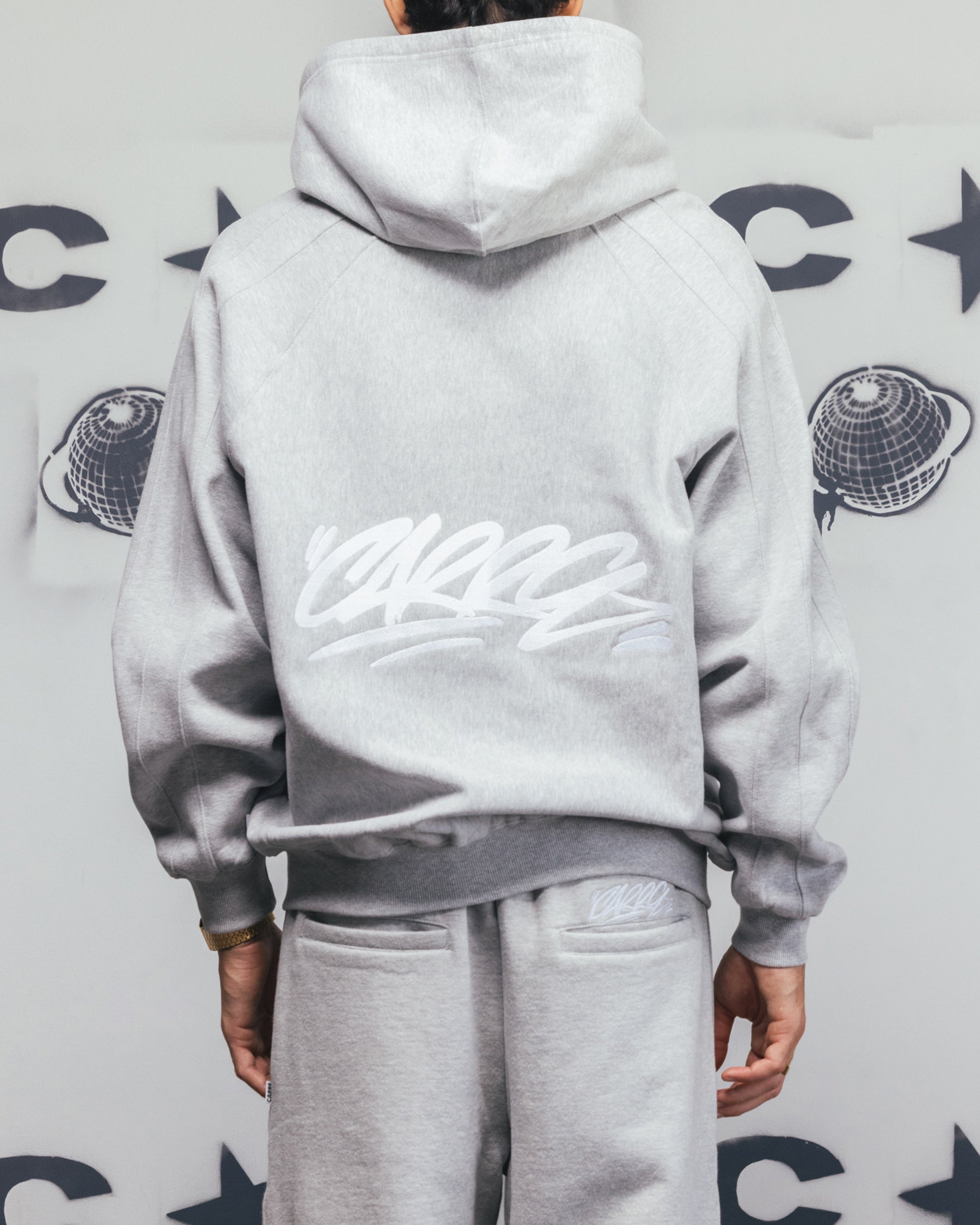 Carre Grit Zip Hoodie Grey Marle | Culture Kings US