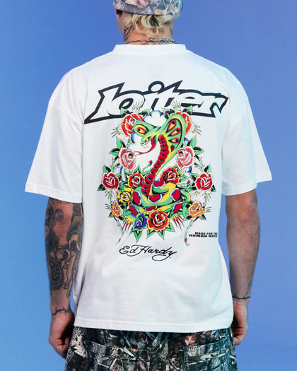 Ed Hardy By Loiter Serpent T-Shirt White