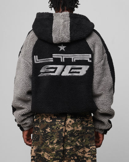 Loiter Speedway Fleece Jacket Black/Grey