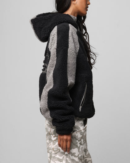 Loiter Speedway Fleece Jacket Black/Grey