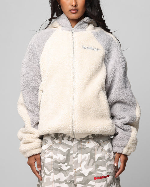 Loiter Speedway Fleece Jacket Stone