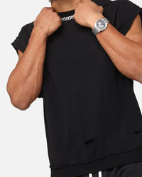 Saint Morta Premium Cut Off Sweat Shirt Black
