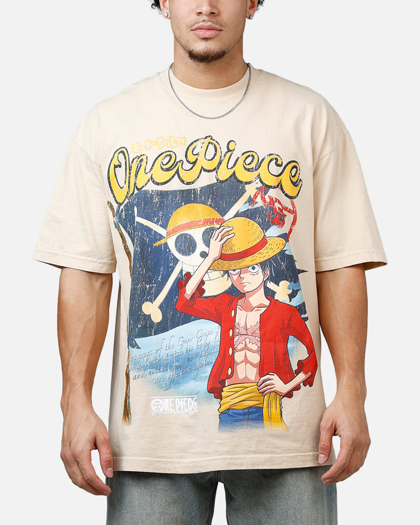 Hypland X One Piece Luffy Jumbo T-Shirt Cream | Culture Kings US