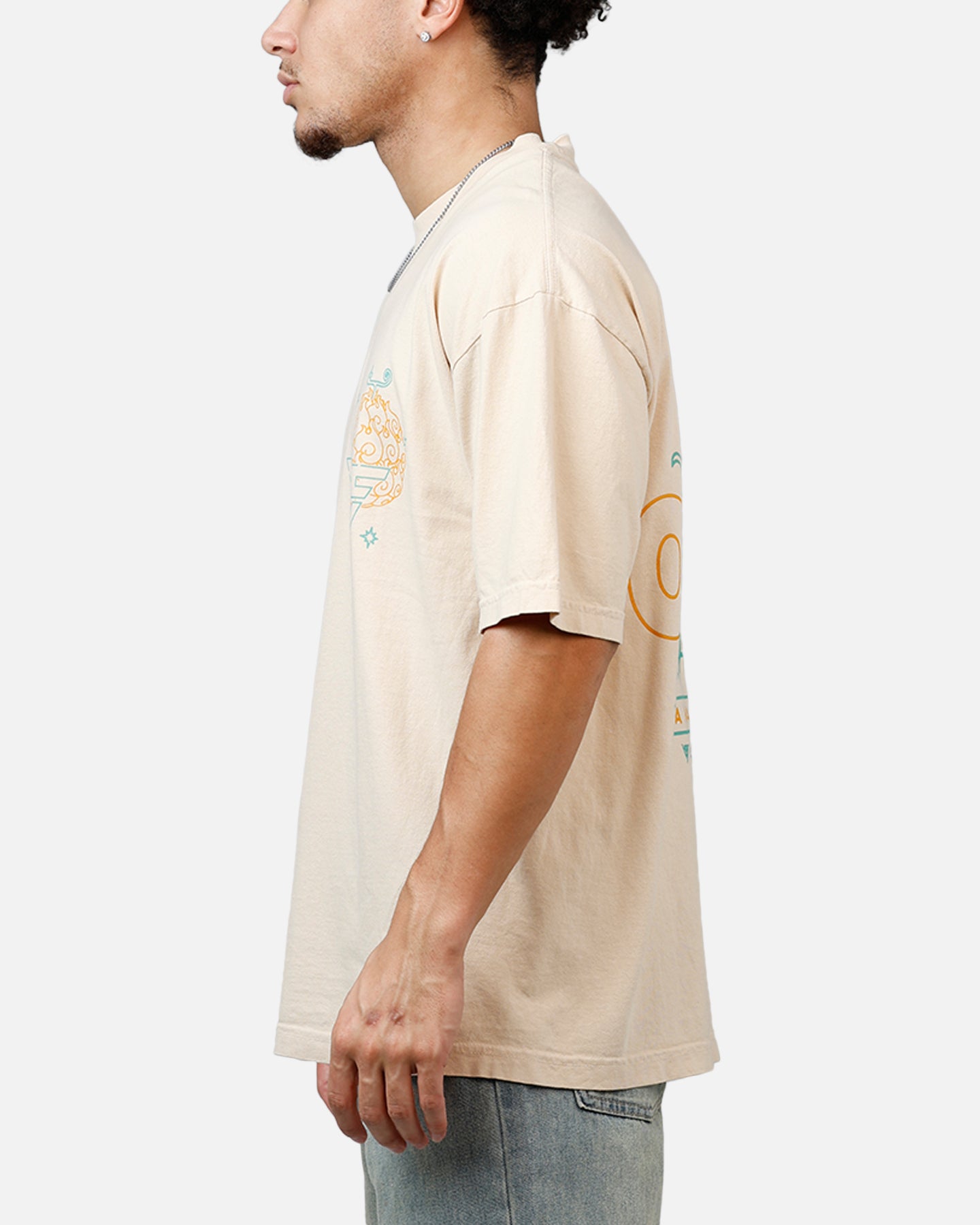 Hypland X One Piece Neon Flame T-Shirt Tan | Culture Kings US
