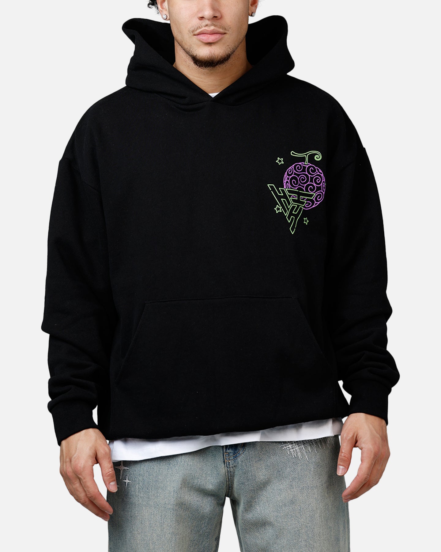 Hypland X One Piece Neon Gomu Hoodie Black | Culture Kings US