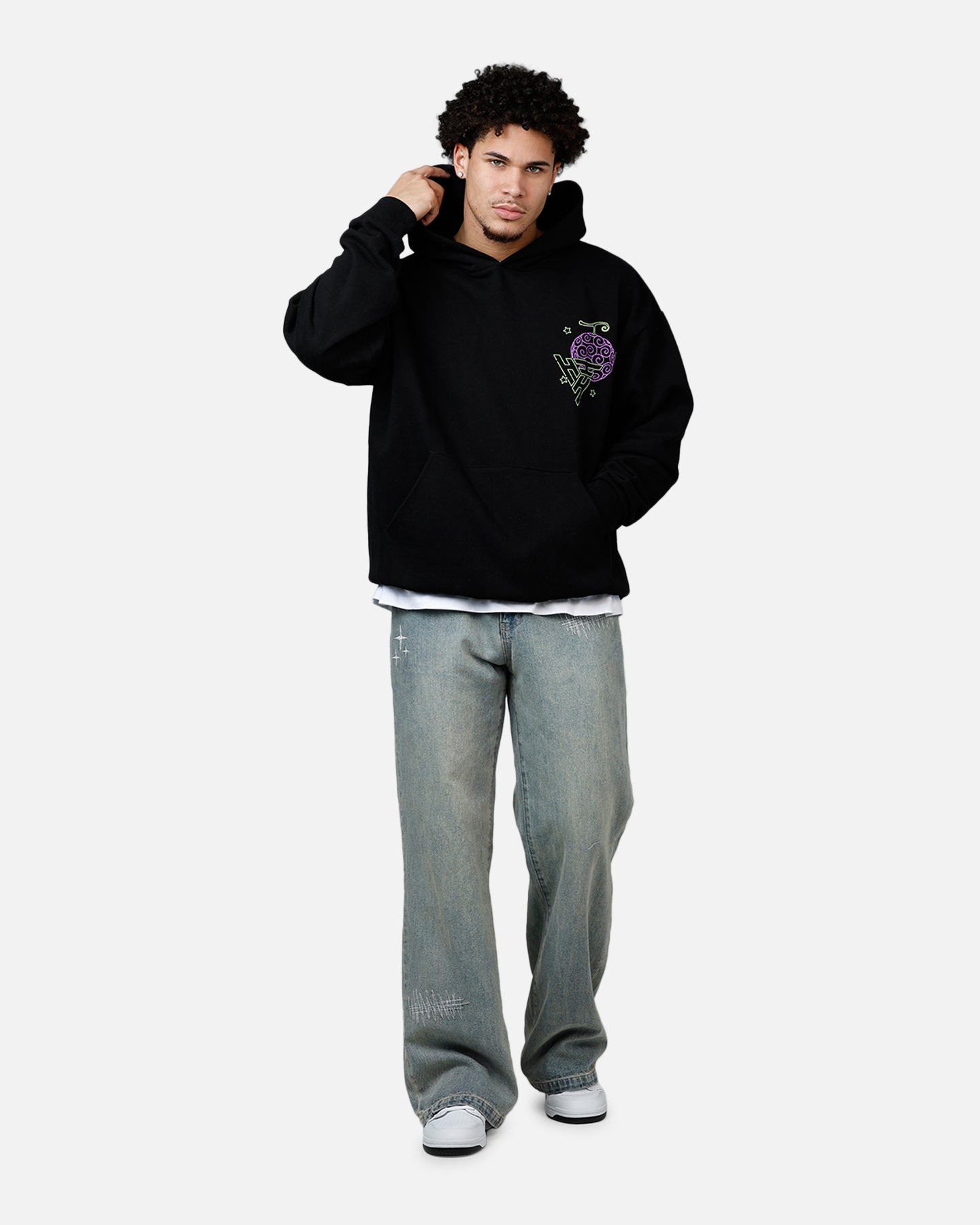 Hypland X One Piece Neon Gomu Hoodie Black | Culture Kings US