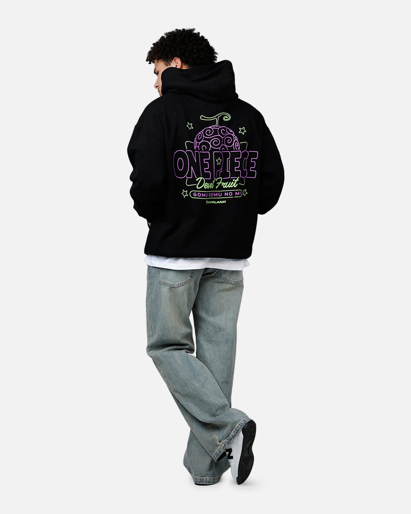 Hypland X One Piece Neon Gomu Hoodie Black | Culture Kings US