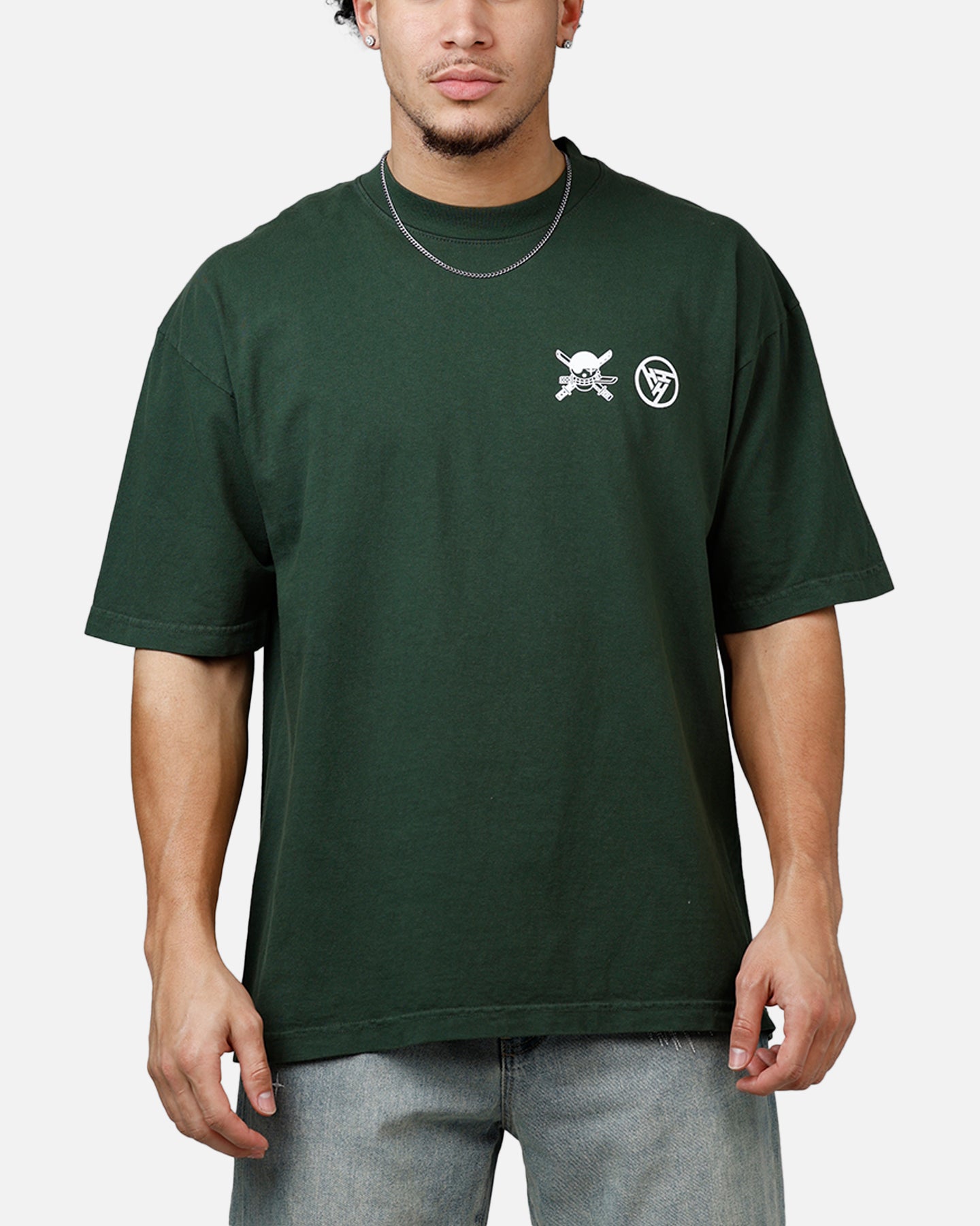 Hypland X One Piece Zoro Flame T-Shirt Green | Culture Kings US