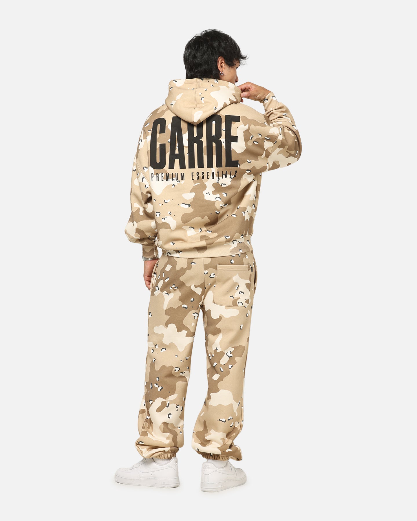 Carre Premium Essentials Hoodie Brown Camo | Culture Kings US