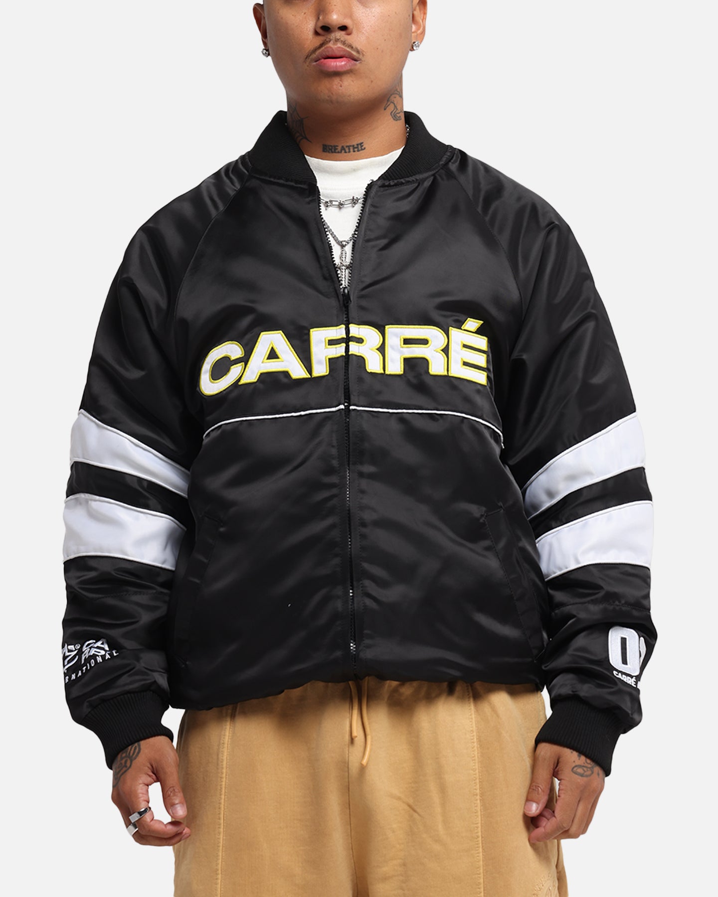 Carre Rally Panelled Bomber Jacket Black | Culture Kings US