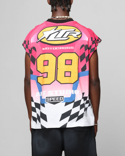 Loiter Motorsport Muscle T-Shirt Pink/Multi-Colored