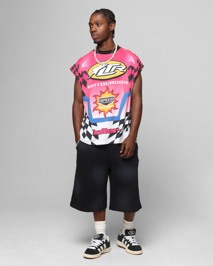 Loiter Motorsport Muscle T-Shirt Pink/Multi-Colored
