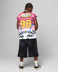 Loiter Motorsport Muscle T-Shirt Pink/Multi-Coloured
