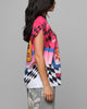 Loiter Motorsport Muscle T-Shirt Pink/Multi-Colored