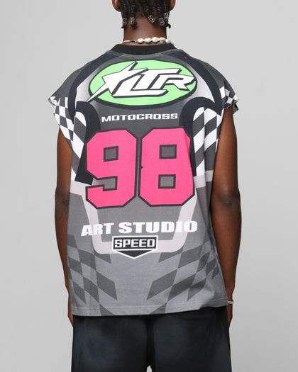 Loiter Motorsport Muscle T-Shirt Grey/Multi-Colored