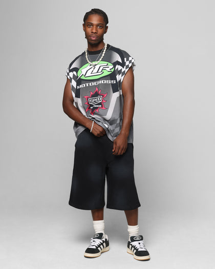 Loiter Motorsport Muscle T-Shirt Grey/Multi-Colored