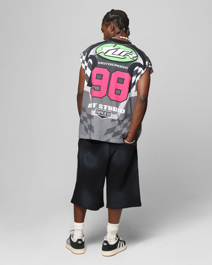 Loiter Motorsport Muscle T-Shirt Grey/Multi-Colored