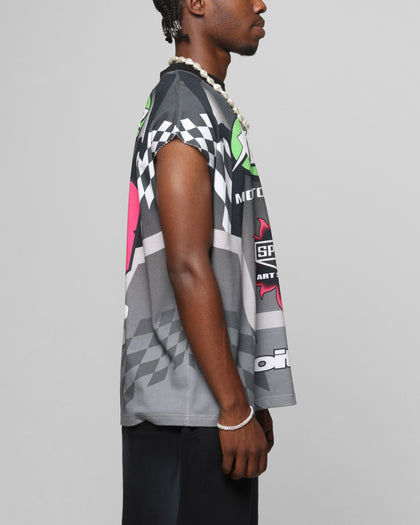 Loiter Motorsport Muscle T-Shirt Grey/Multi-Colored