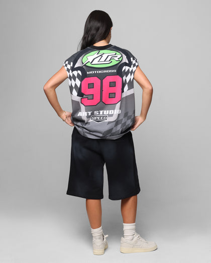 Loiter Motorsport Muscle T-Shirt Grey/Multi-Colored