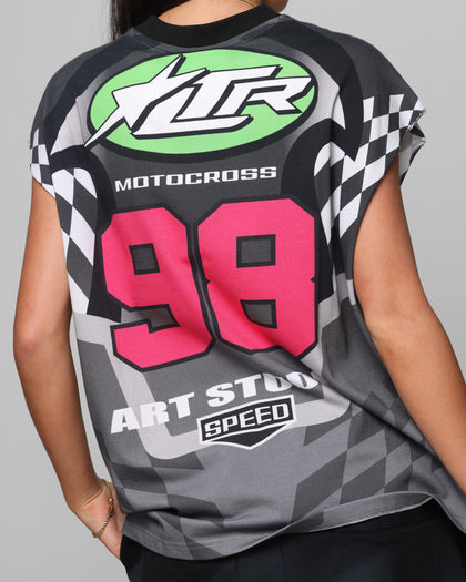 Loiter Motorsport Muscle T-Shirt Grey/Multi-Colored