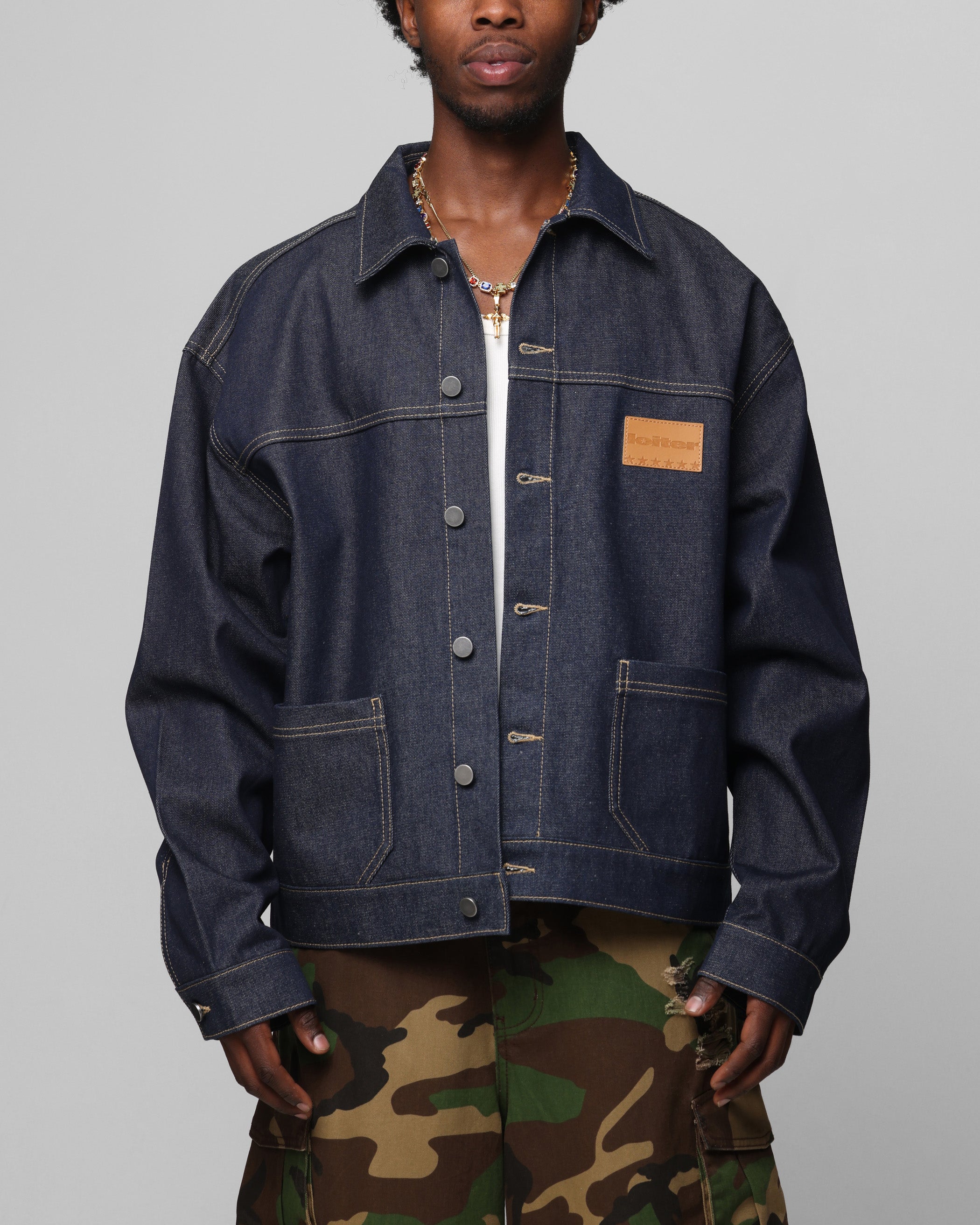 Loiter Prestige Denim Jacket Raw Indigo | Culture Kings US
