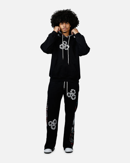 Soul By Ame Flower Hoodie Black