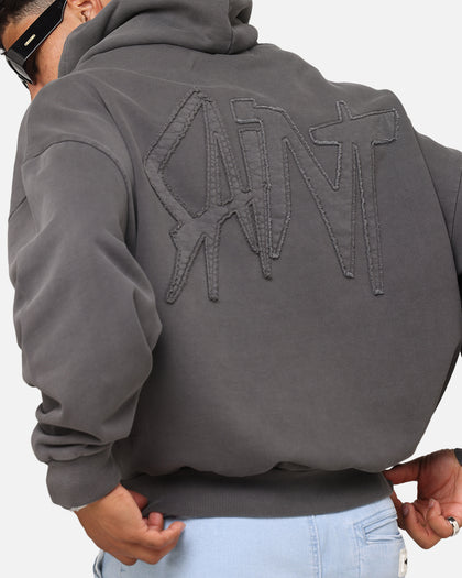 Saint Morta Pericles Applique Hoodie Washed Charcoal