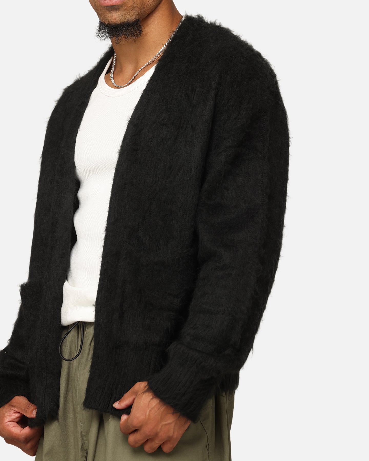 XXIII Fuzzy Cardigan Black | Culture Kings US