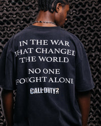 73Studio X Call Of Duty Call Of Duty 2 Vintage T-Shirt Black Acidwash