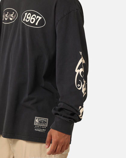 Mitchell & Ness Houston Rockets Tag Long Sleeve T-Shirt Faded Black