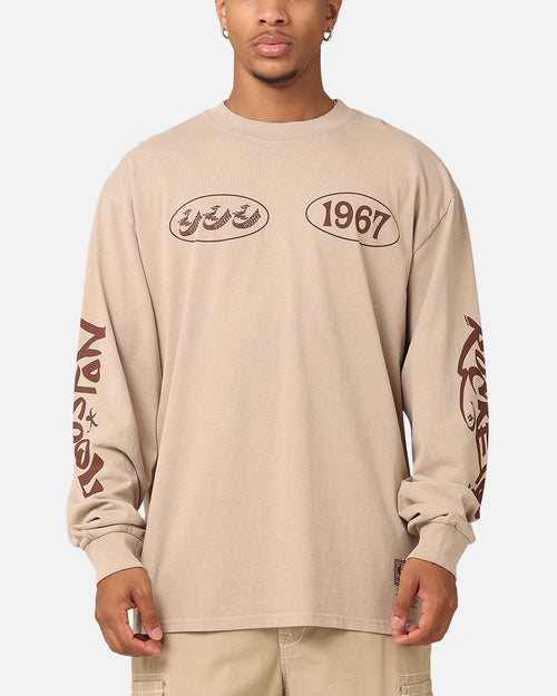 Mitchell & Ness Houston Rockets Tag Long Sleeve T-Shirt Khaki