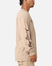Mitchell & Ness Houston Rockets Tag Long Sleeve T-Shirt Khaki