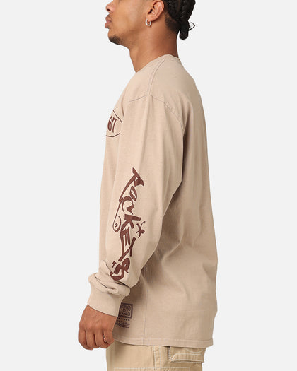 Mitchell & Ness Houston Rockets Tag Long Sleeve T-Shirt Khaki