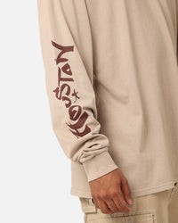 Mitchell & Ness Houston Rockets Tag Long Sleeve T-Shirt Khaki