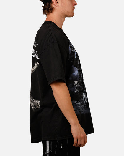 Goat Crew Disney Pirates Of The Caribbean Pirates Group Heavy T-Shirt Vintage Black