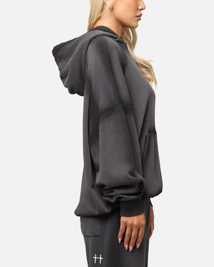 Saint Morta Contrast Wash Hoodie Black Wash