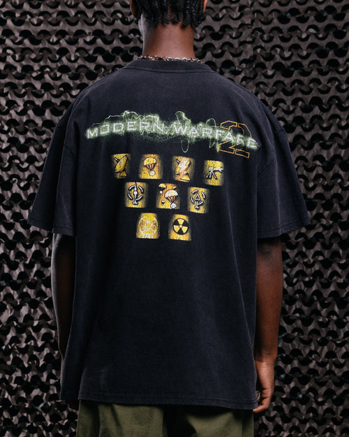 Goat Crew X Call Of Duty Modern Warfare 25 Streak Vintage T-Shirt Black Acidwash