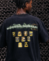 73Studio X Call Of Duty Modern Warfare 25 Streak Vintage T-Shirt Black Acidwash