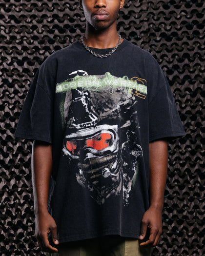 73Studio X Call Of Duty Modern Warfare 2 Vintage T-Shirt Black Acidwash