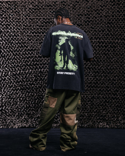 Goat Crew X Call Of Duty Modern Warfare 2 Vintage T-Shirt Black Acidwash