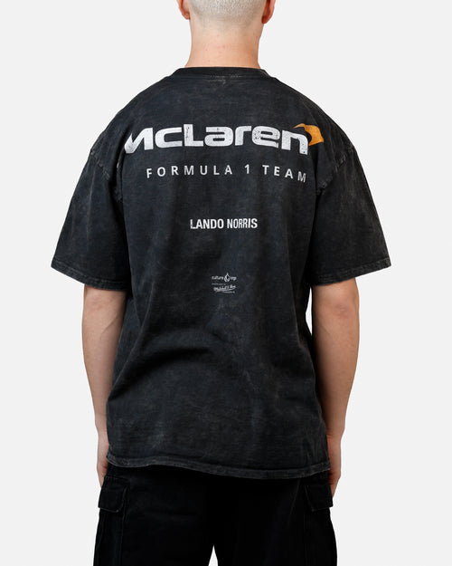 Culture Kings X Mclaren Lando Norris 'Vegas Grand Prix 2024' Helmet T-Shirt Black Acidwash