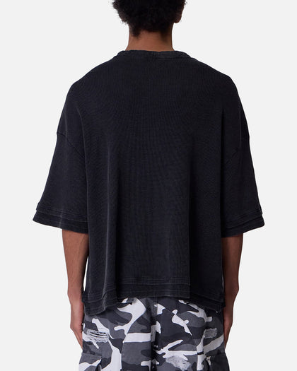 MNML Double Layer Acid Washed T-Shirt Black